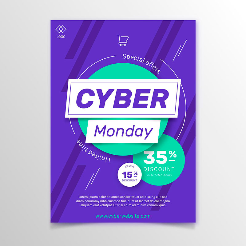 Plantilla Flyer Cyber Monday