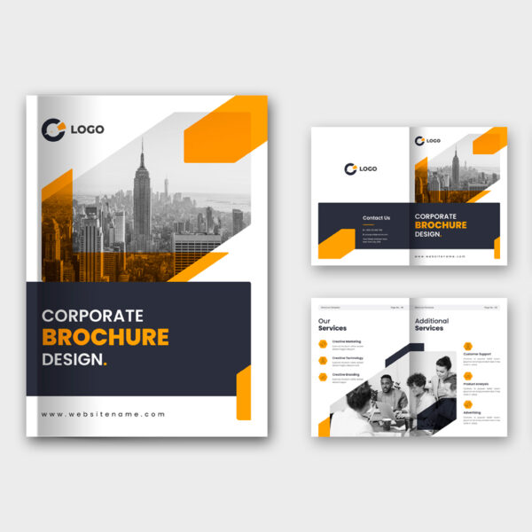 Brochure Corporativo con Formas Diagonales