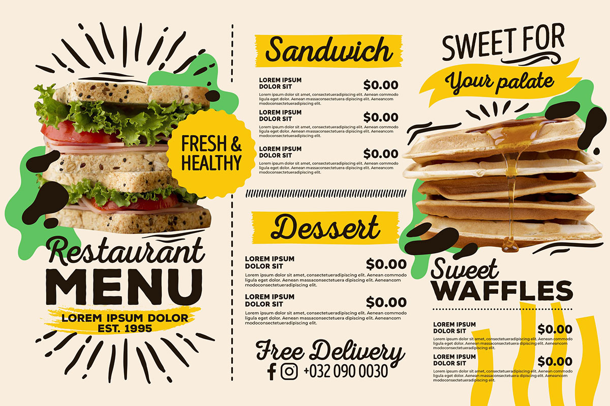 Menú Restaurante Comida Rápida
