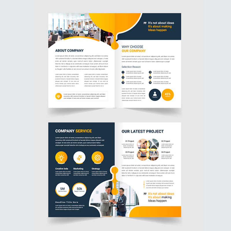 Diseño Brochure Empresarial Díptico