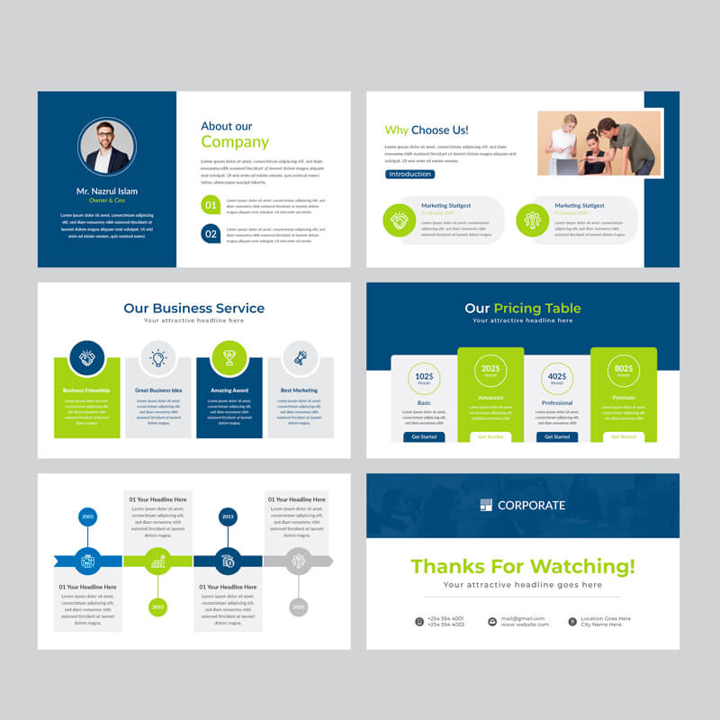 Presentación de servicios corporativos