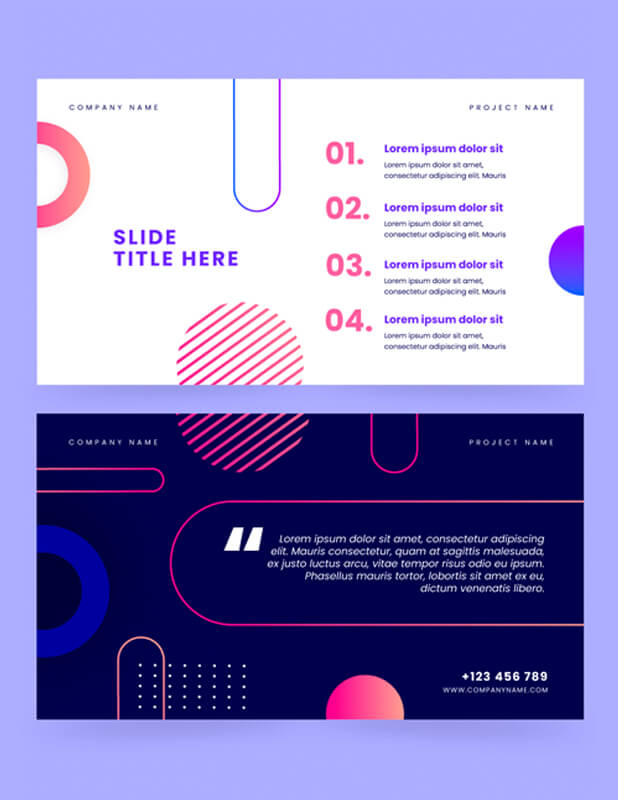 Presentación en diapositivas para comercializar eventos